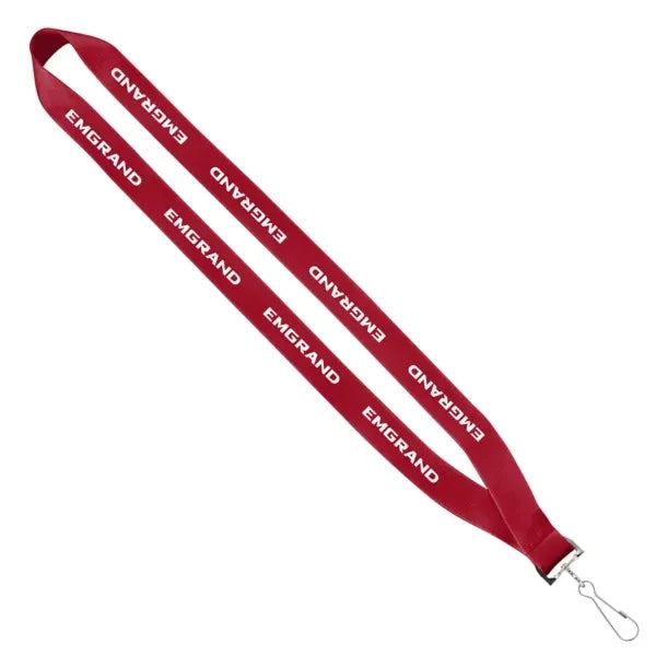 3/4" Polyester Sewn Lanyard with Silver Snap Hook