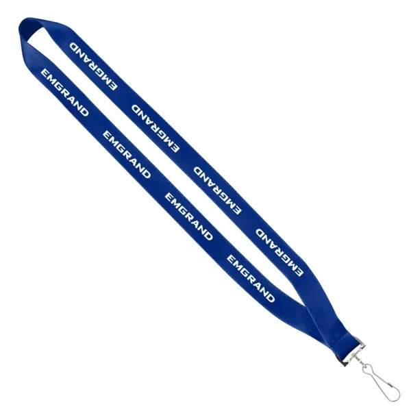3/4" Polyester Sewn Lanyard with Silver Snap Hook