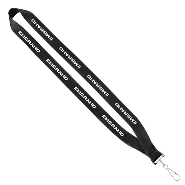 3/4" Polyester Sewn Lanyard with Silver Snap Hook