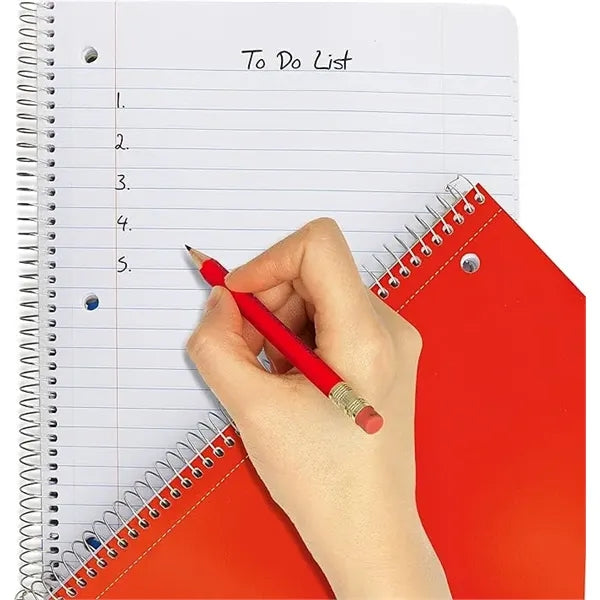College Ruled Spiral Notebook One Subject Cover 100 Sheets