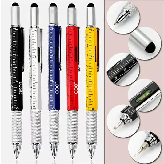 6 in 1 Multitool Screwdriver Pen with Ruler Stylus Tool Set