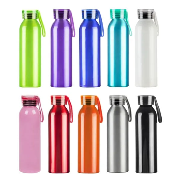 20Oz. Sports Water Bottle with Screw Cap and Carry Strap