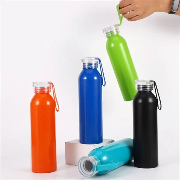 20Oz. Sports Water Bottle with Screw Cap and Carry Strap