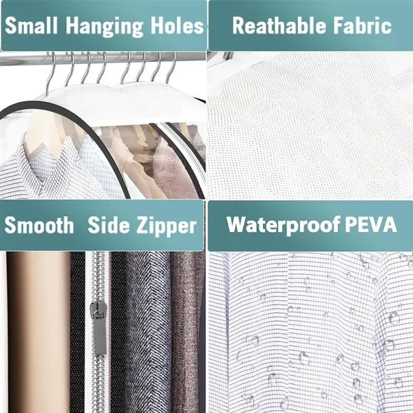 60 in Clear Garment Bag for Hanging Clothes