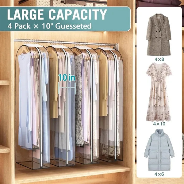 60 in Clear Garment Bag for Hanging Clothes