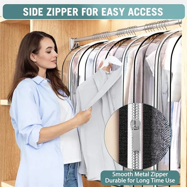 60 in Clear Garment Bag for Hanging Clothes