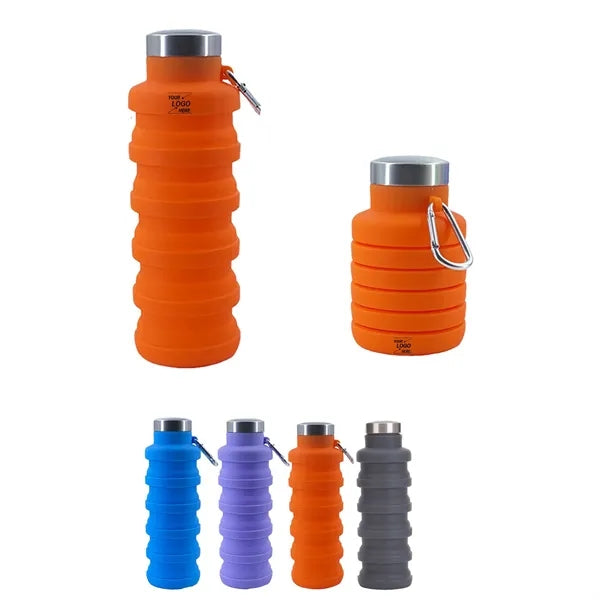 17 oz Foldable Silicone Water Bottle