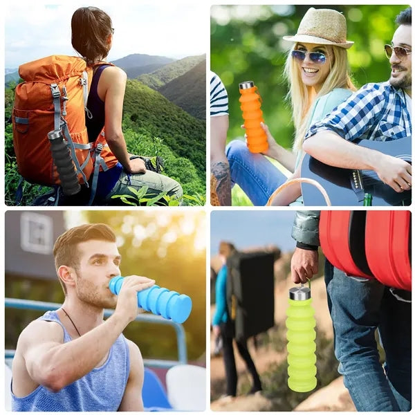 17 oz Foldable Silicone Water Bottle