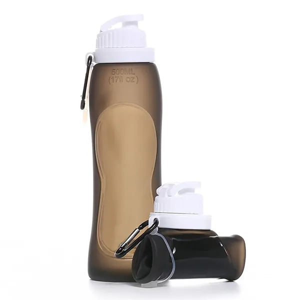17oz Foldable Silicone Sports Water Bottle