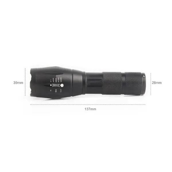 Zoomable Tactical LED Flashlight with Adjustable Focus