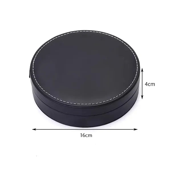 4 Piece Wine Gift Set in Round Leather Case
