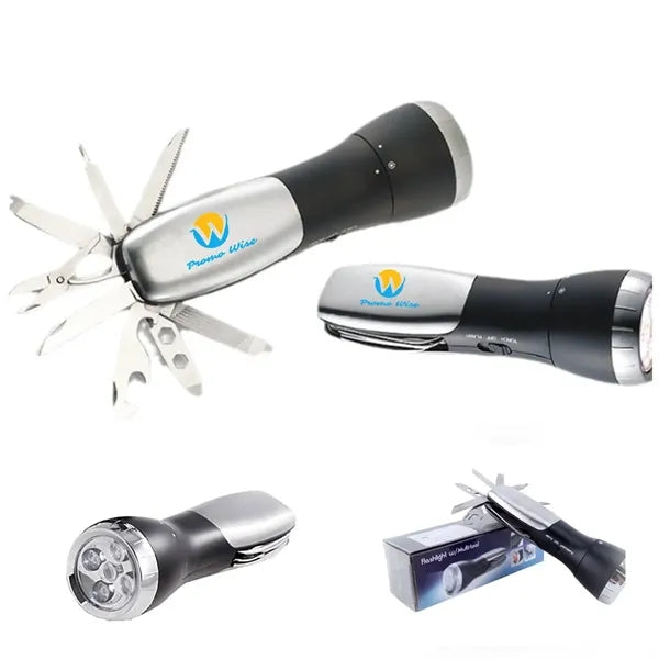 Multi-Purpose Outdoor Knife Lighting Warning Flashlight