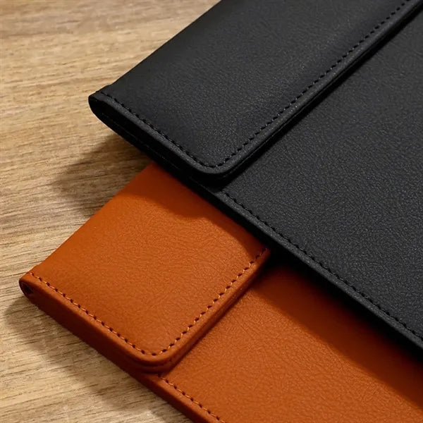 A4 Foldable Waterproof Magnetic Leather Meeting Pad