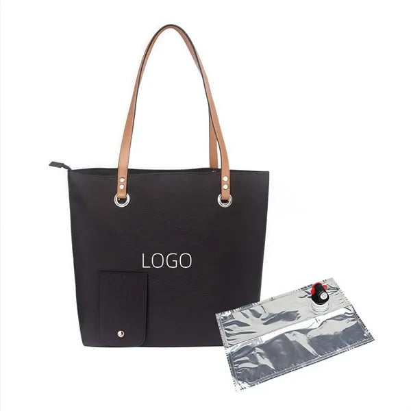 Black Wine Tote Bag Beach Cooler for Travel Gift