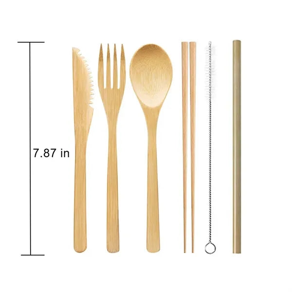 Sustainable Thick Eco-Friendly Bamboo Cutlery Set