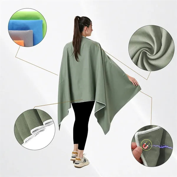 Quick-Dry Magnet Beach Microfiber Bath Towel