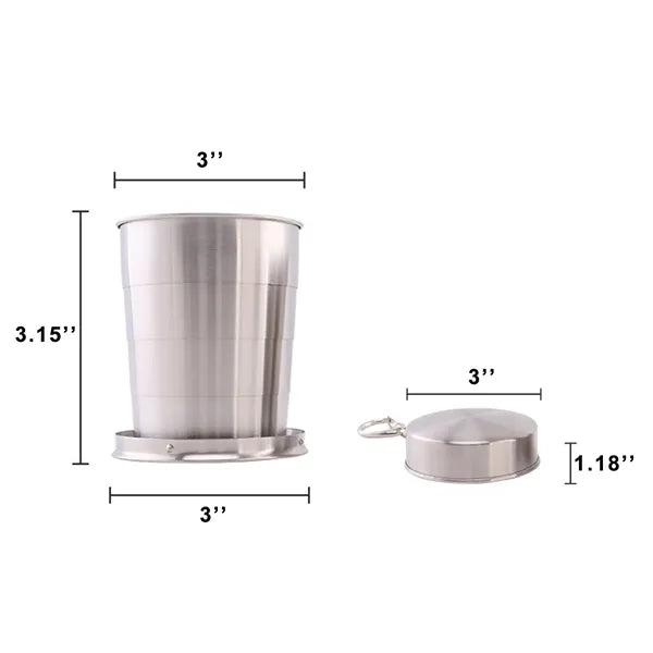 8.5oz Collapsible Travel Cup With Keychain