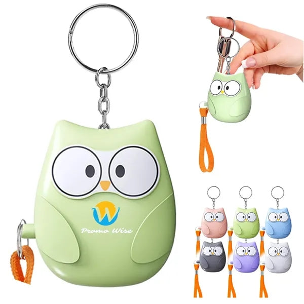 Owl Shape Environmentally Friendly Safety Alarm Keychain