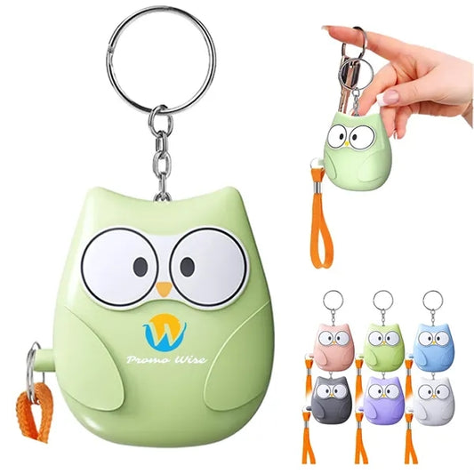 Owl Shape Environmentally Friendly Safety Alarm Keychain