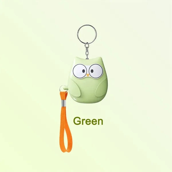 Owl Shape Environmentally Friendly Safety Alarm Keychain
