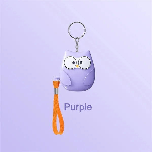 Owl Shape Environmentally Friendly Safety Alarm Keychain
