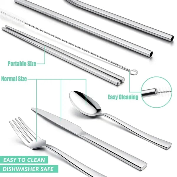 Thickened Stainless Steel Tableware Flatware Cutlery Set