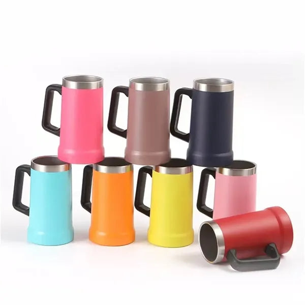 24 oz Stay-Chill Beer Stein Tumbler Mug with Handle