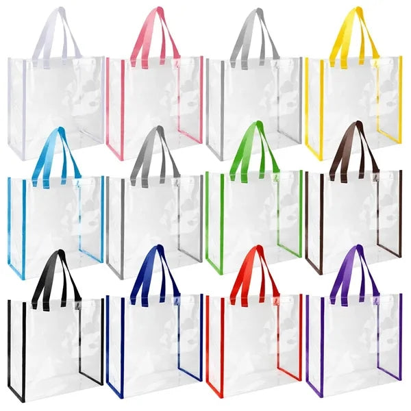 PVC Plastic Tote Bag with Handle Bulk