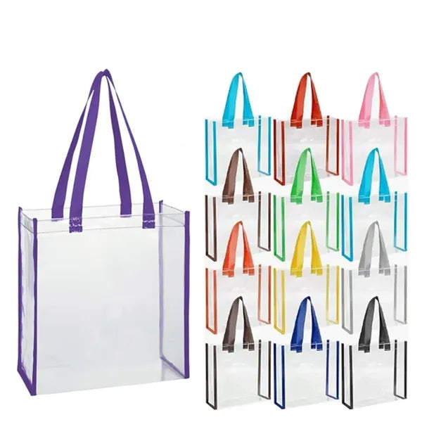 PVC Plastic Tote Bag with Handle Bulk