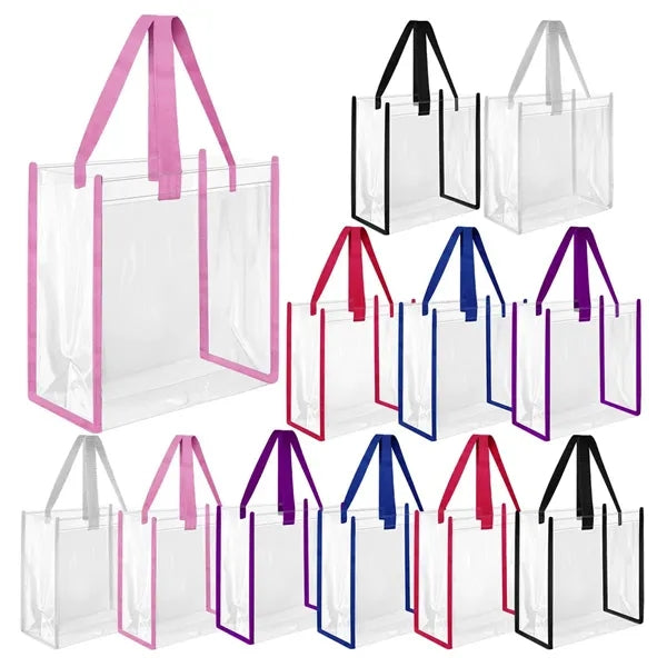 PVC Plastic Tote Bag with Handle Bulk