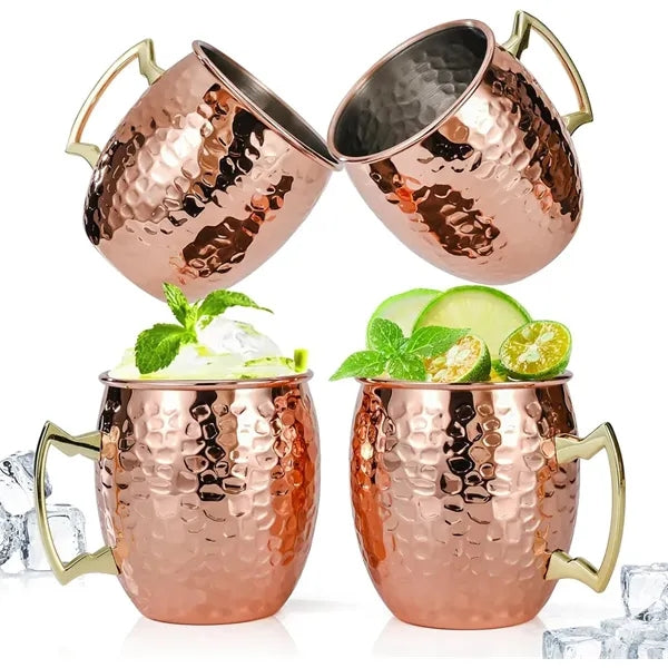 Moscow Mule Mugs 16 oz Hammered Copper Cups