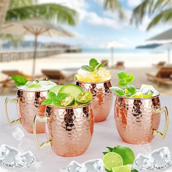 Moscow Mule Mugs 16 oz Hammered Copper Cups
