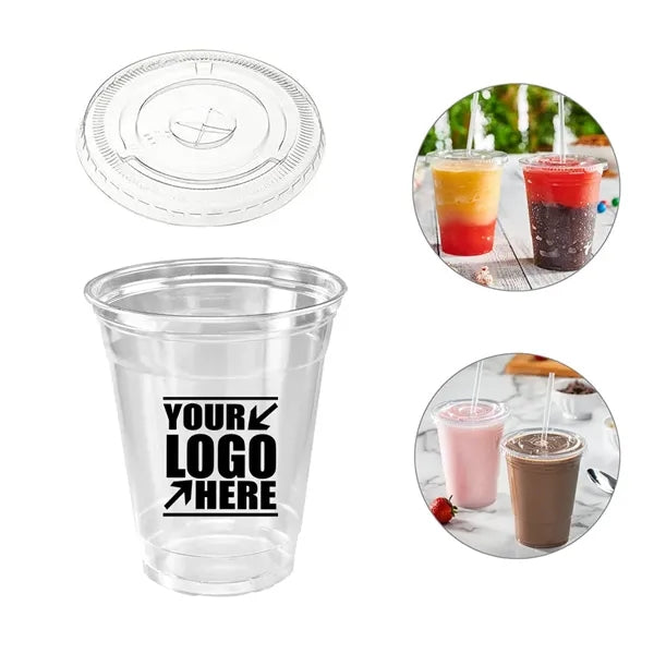 16oz Plastic Cold Cup with Lid for Refreshing Iced Drinks