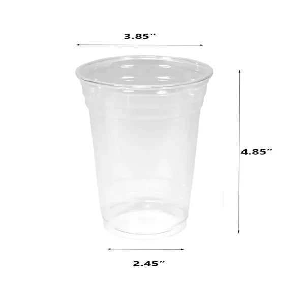 16oz Plastic Cold Cup with Lid for Refreshing Iced Drinks