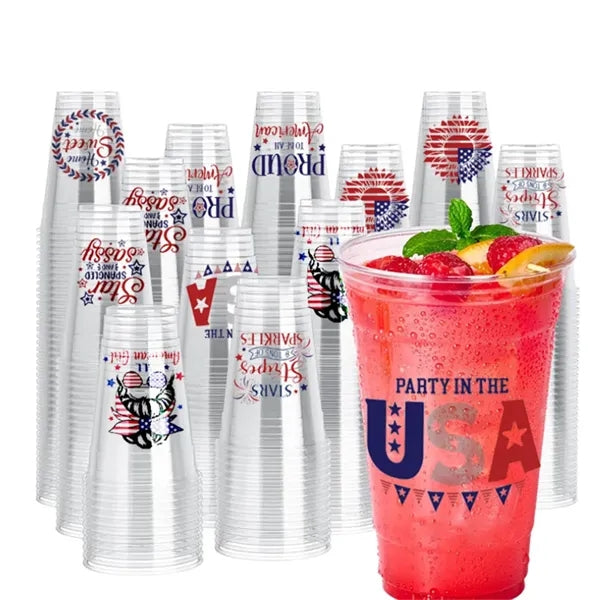 16oz Plastic Cold Cup with Lid for Refreshing Iced Drinks