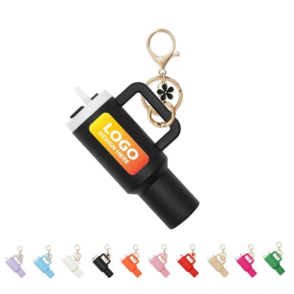 Cute Tumbler Charm Keychain