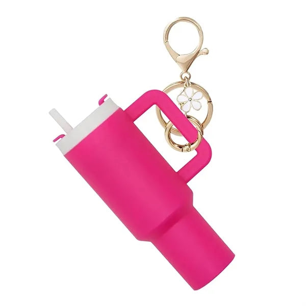 Cute Tumbler Charm Keychain