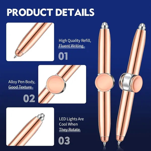 Fidget Spinner Pen with LED Light