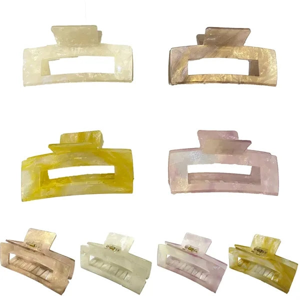 Shiny 4.92Inch Oversize Large Rectangular Acetate Hair Clip