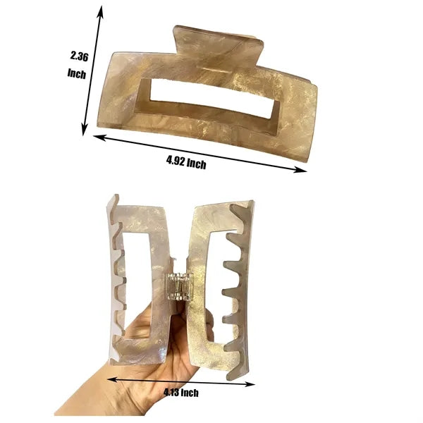 Shiny 4.92Inch Oversize Large Rectangular Acetate Hair Clip
