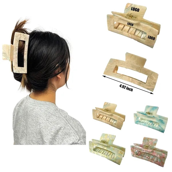 Fresh 4.92Inch Oversize Large Rectangular Acetate Hair Clip