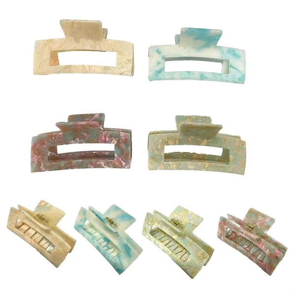 Fresh 4.92Inch Oversize Large Rectangular Acetate Hair Clip