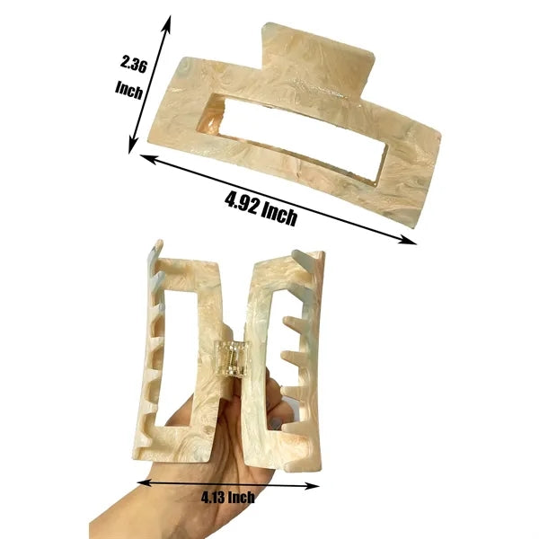 Fresh 4.92Inch Oversize Large Rectangular Acetate Hair Clip