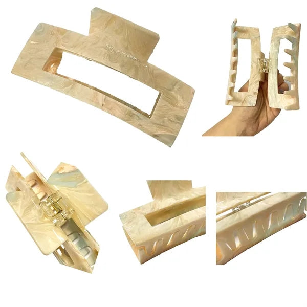 Fresh 4.92Inch Oversize Large Rectangular Acetate Hair Clip