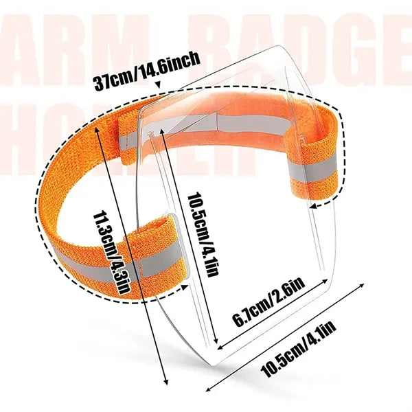 High Visibility Arm Band ID Badge Holder