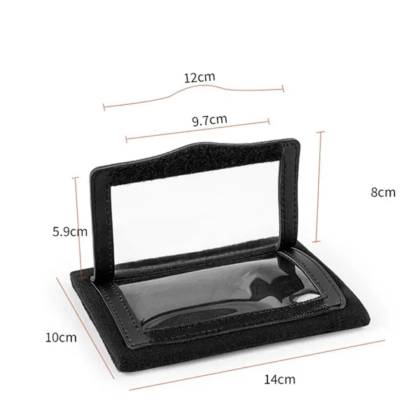 Clear Window Arm Badge Holder Wallet with Pocket