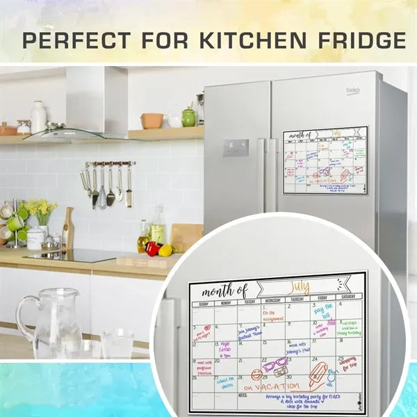 16 IN Refrigerator Magnetic Dry Erase Calendar