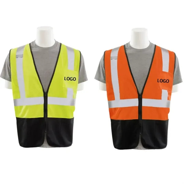 Black Bottom Mesh Vest with Pockets