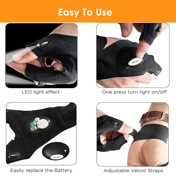 LED Flashlight Gloves Gifts