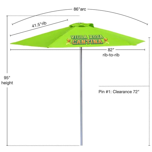 7' Market Umbrella Kit (1 Imprint)
